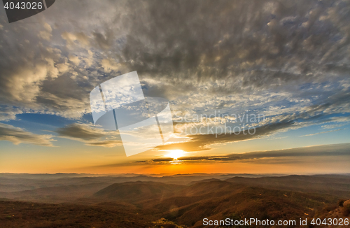 Image of Autumn Sunset in the mountains