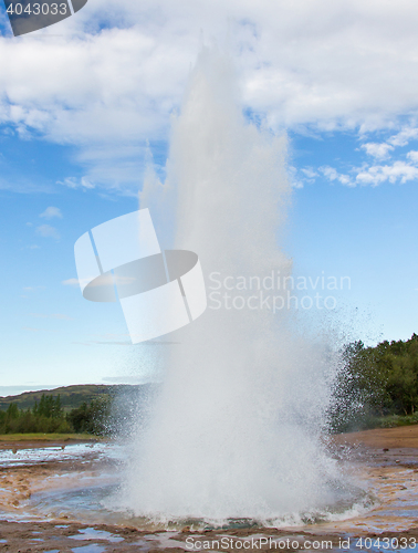 Image of Strokkur eruption in the Geysir area, Iceland