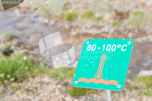 Image of Sign, caution hot!