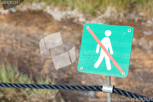 Image of Forbidden to walk over here - Iceland