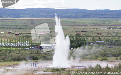 Image of Impressive eruption of the biggest active geysir, Strokkur, with