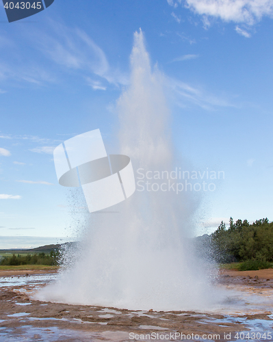 Image of Strokkur eruption in the Geysir area, Iceland