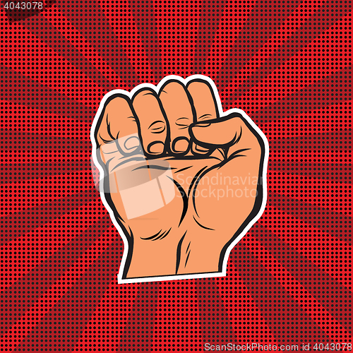 Image of Pop art retro fist