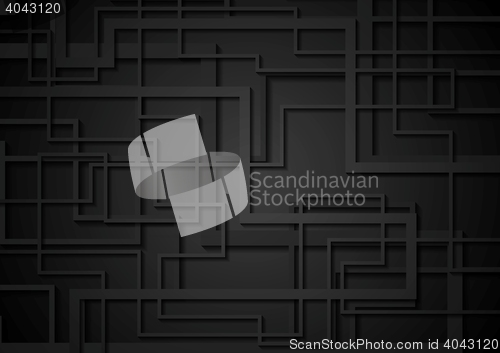 Image of Black geometric tech corporate background