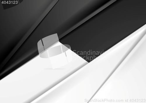 Image of Smooth silk abstract black and white background