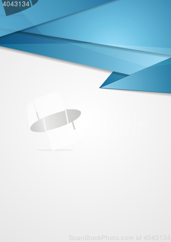 Image of Abstract blue corporate tech flyer design