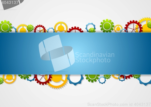 Image of Abstract tech corporate background with gears