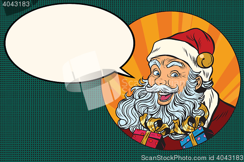 Image of Joyful Santa Claus says
