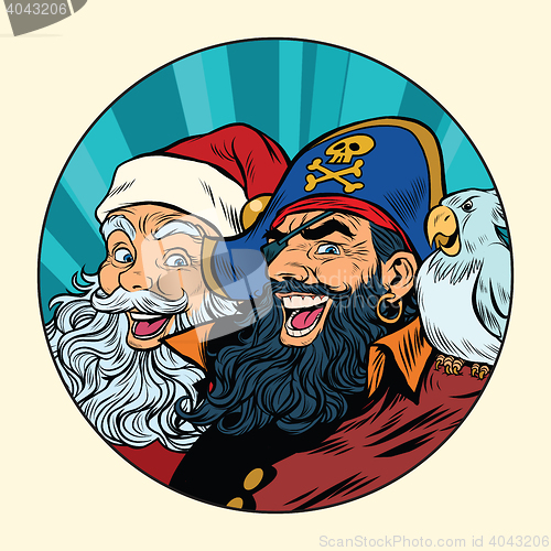 Image of Santa and the pirate