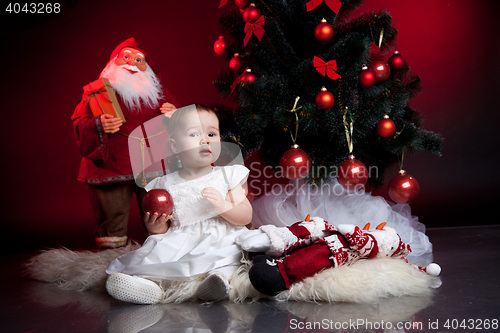 Image of little baby, xmas