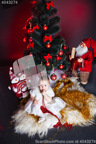 Image of little baby, xmas