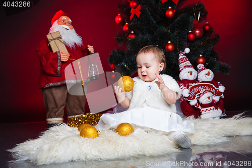 Image of little baby, xmas