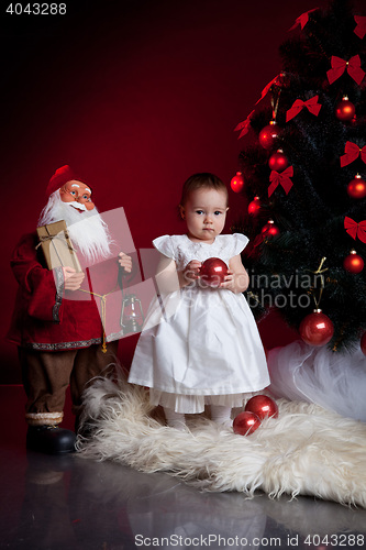 Image of little baby, xmas