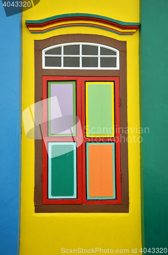 Image of Colorful facade of building in Little India, Singapore