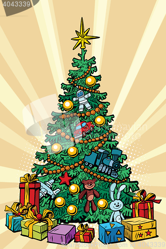 Image of Christmas tree with gifts