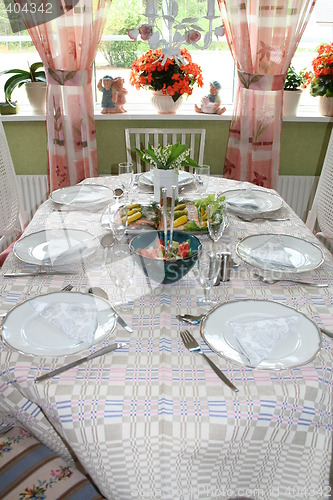 Image of Table laid for dinner