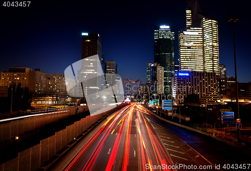 Image of La Defense in evening