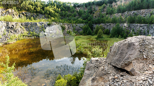 Image of abandoned flooded quarry, Czech republic