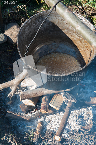 Image of Cooking over a campfire