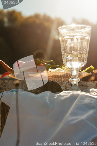 Image of Russian vodka in small glass