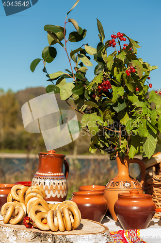 Image of Russian table with food