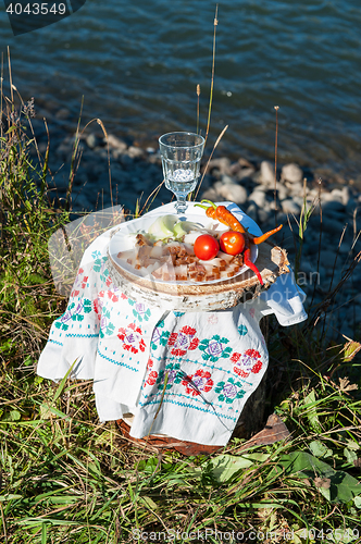 Image of Russian vodka in small glass