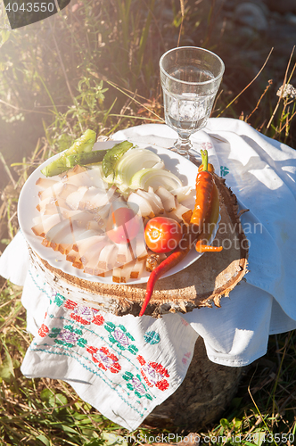 Image of Russian vodka in small glass