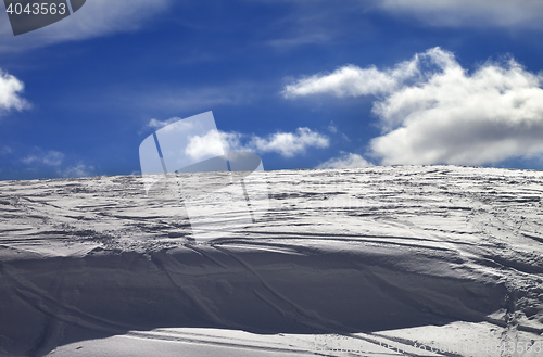 Image of Off-piste slope and snow cornice 