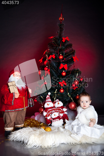 Image of little baby, xmas