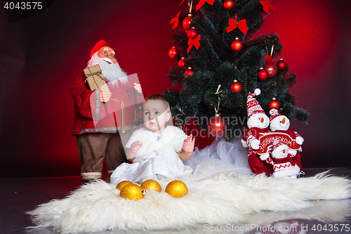 Image of little baby, xmas
