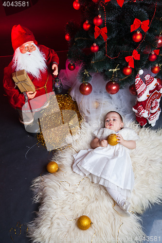 Image of little baby, xmas