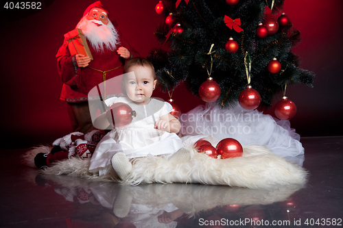 Image of little baby, xmas