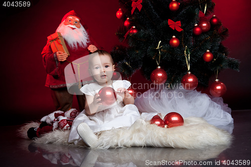 Image of little baby, xmas