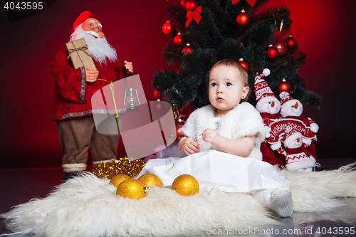 Image of little baby, xmas