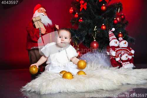 Image of little baby, xmas