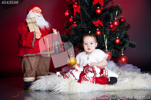 Image of little baby, xmas