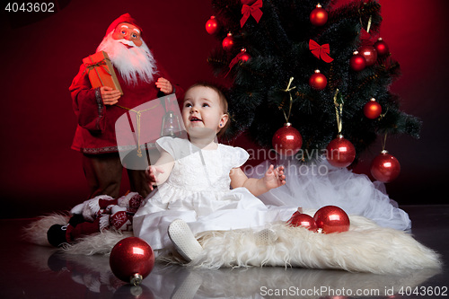 Image of little baby, xmas