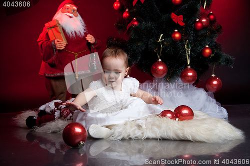 Image of little baby, xmas