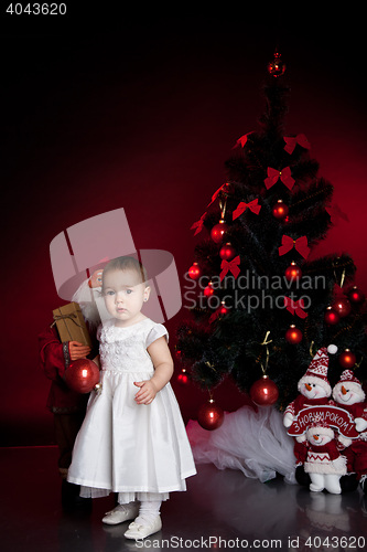 Image of little baby, xmas