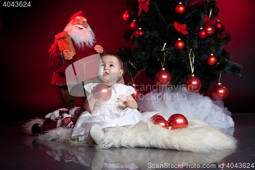 Image of little baby, xmas