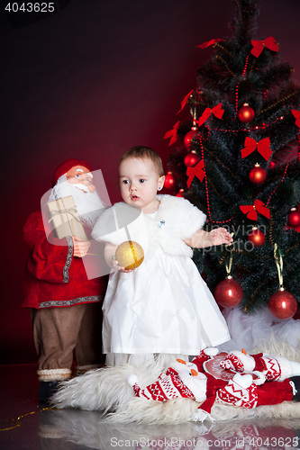Image of little baby, xmas