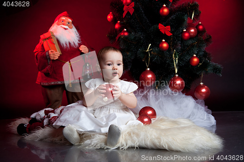Image of little baby, xmas