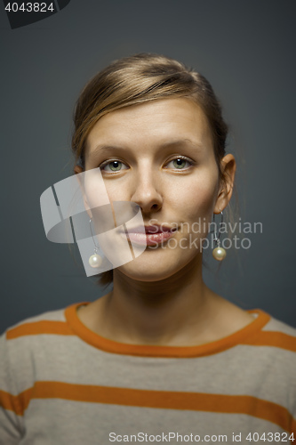 Image of beautiful smiling woman portrait