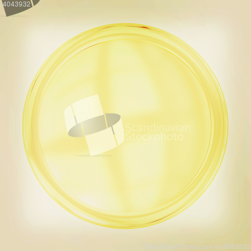 Image of Golden Web button isolated on white background. 3D illustration.