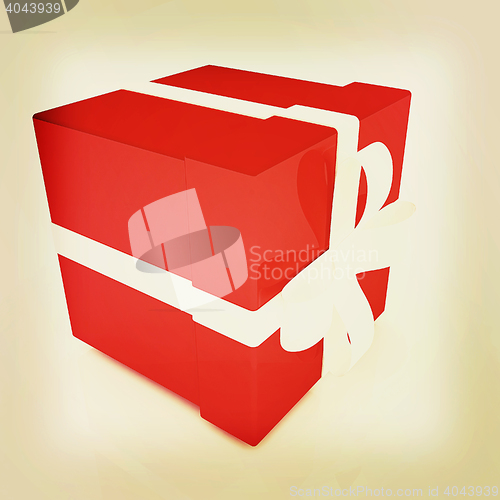 Image of Bright christmas gifts. 3D illustration. Vintage style.