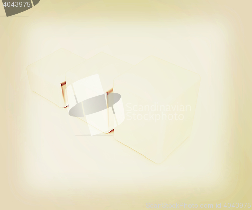 Image of Blocks. 3D illustration. Vintage style.