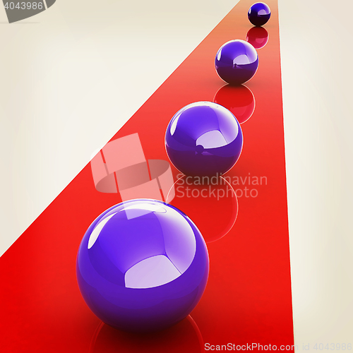 Image of the concept of motion . 3D illustration. Vintage style.