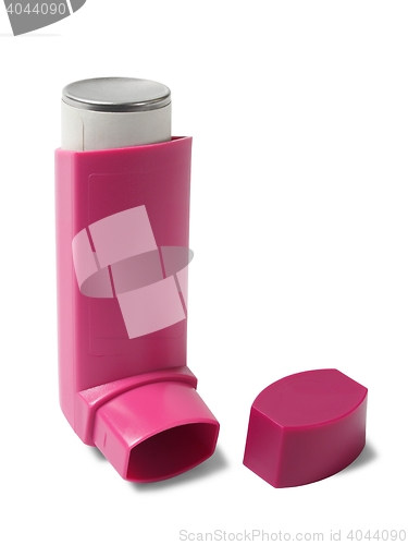 Image of Asthma inhaler on white