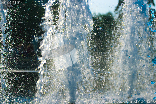 Image of The gush of water of a fountain