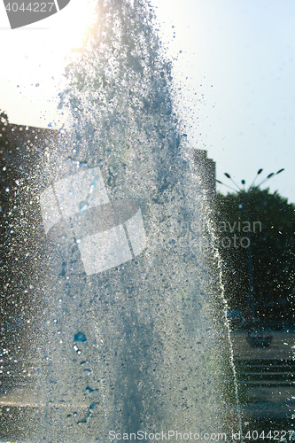 Image of The gush of water of a fountain